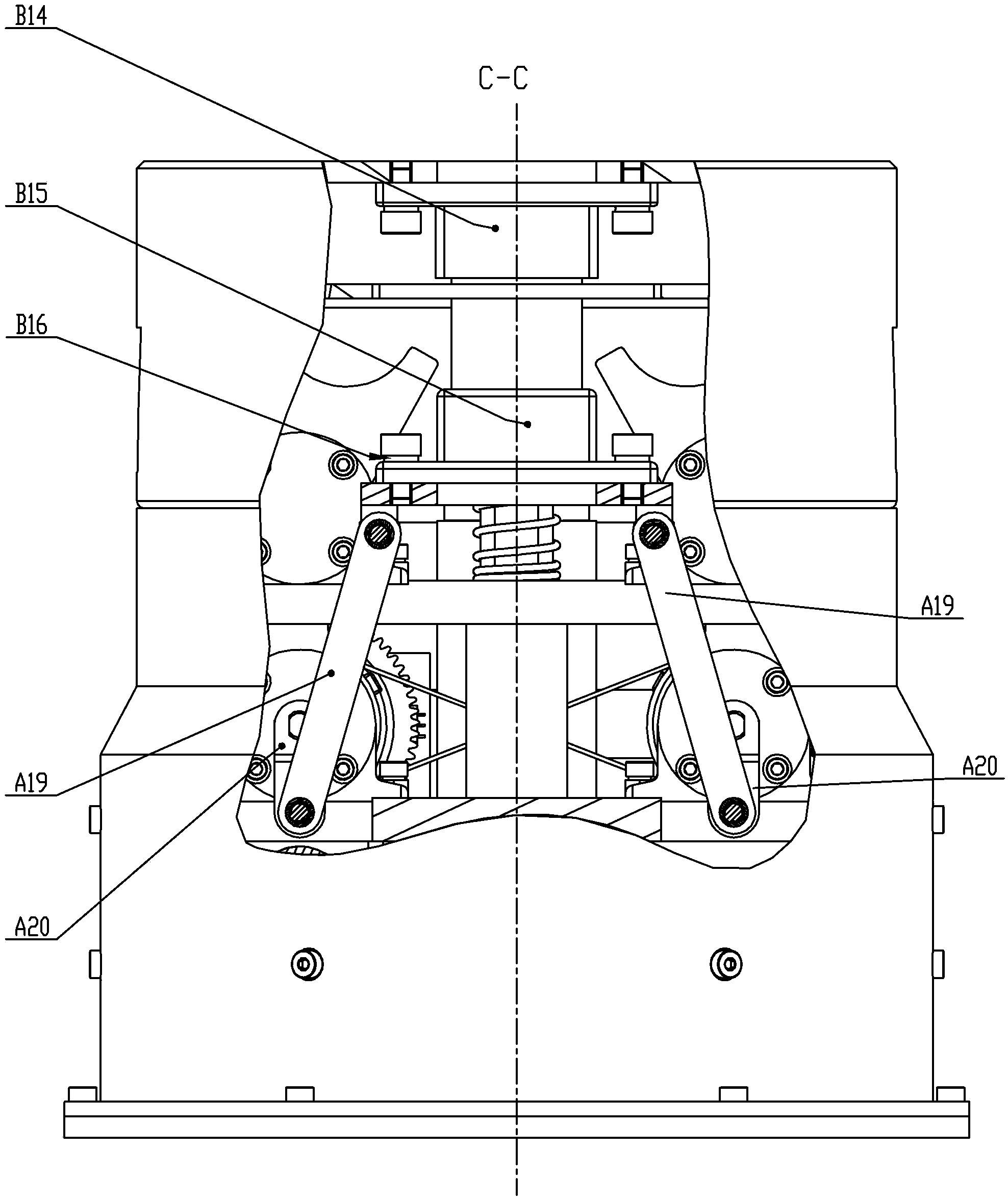 Orbit tool changer based on grooved wheel mechanism