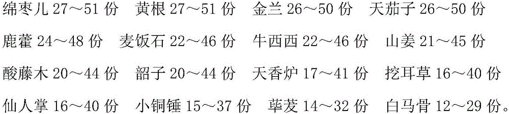 Medicine for treating paradentitis and preparation method thereof