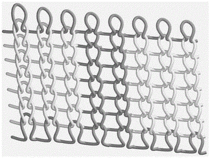 Spring model-based ball B spline tricot deformation simulation method