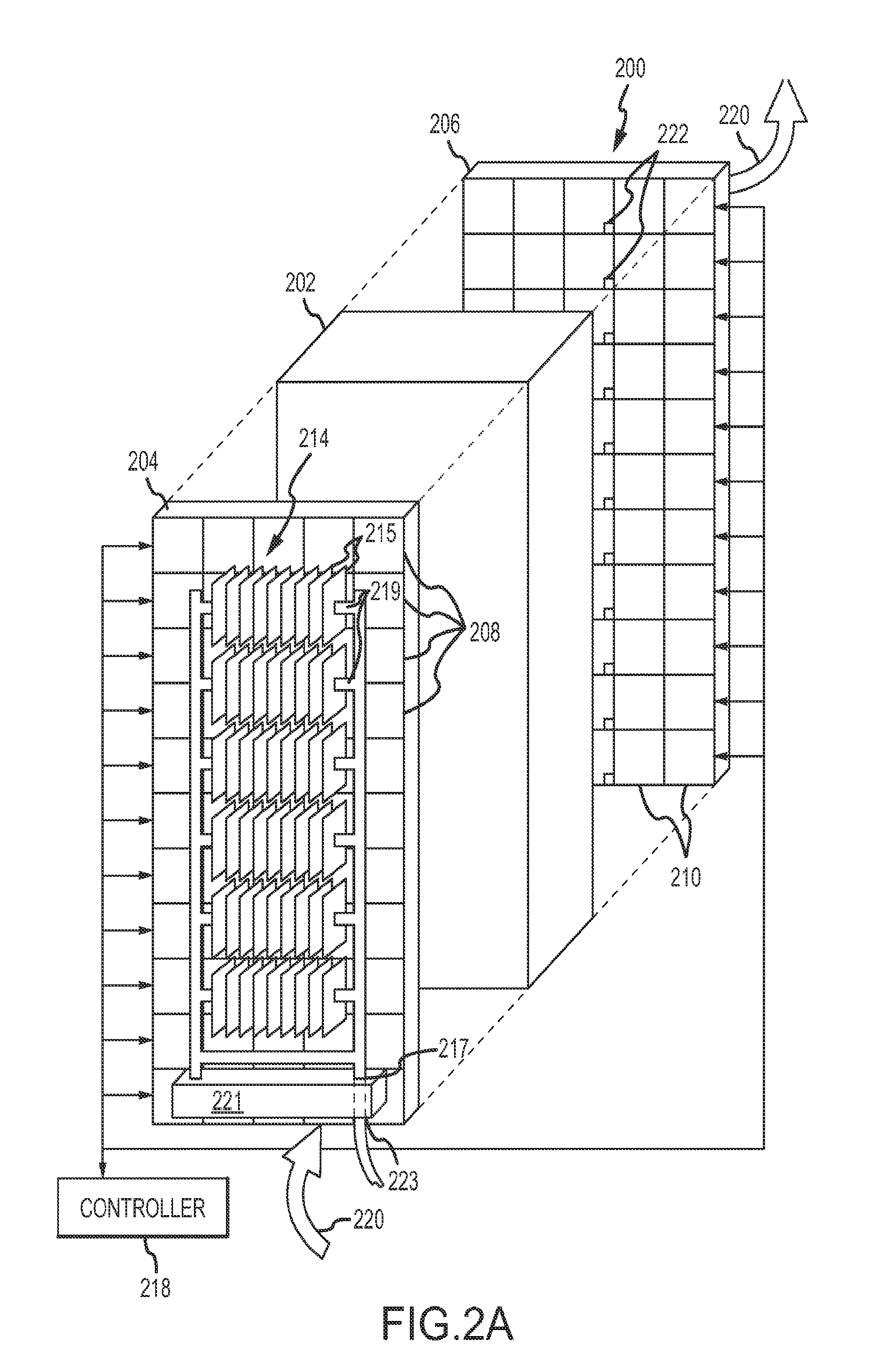 Air-based cooling for data center rack