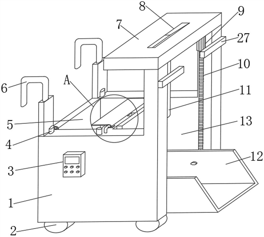 A filling device for collecting corn