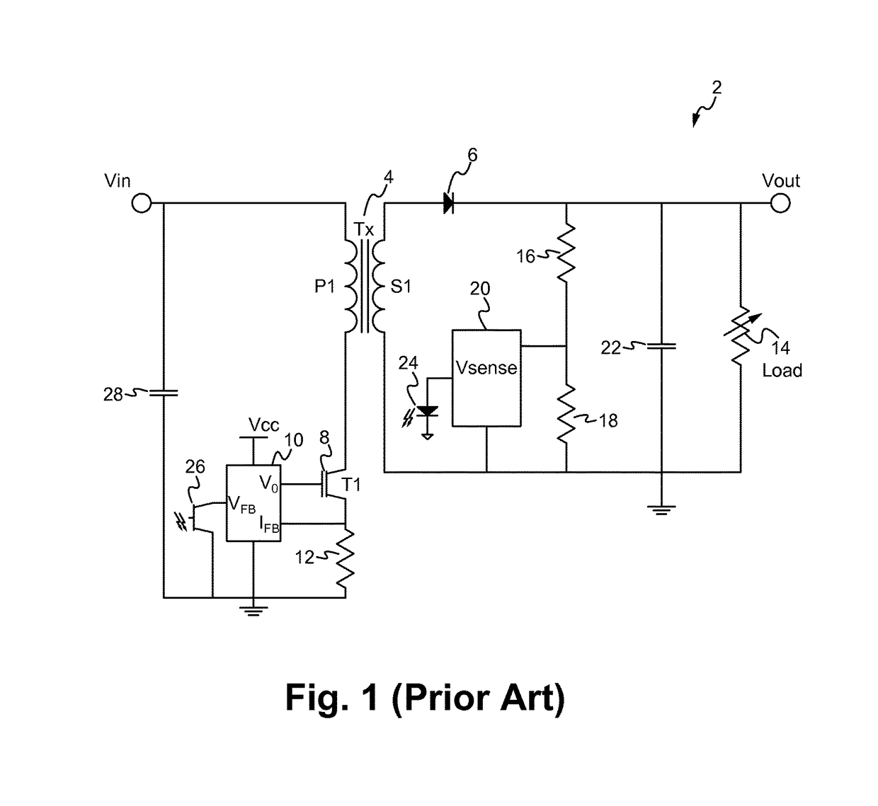 Peak power control technique for primary side controller operation in continuous conduction mode