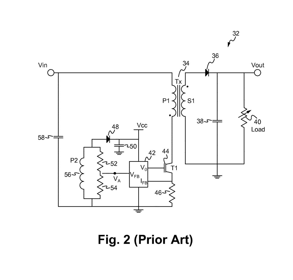 Peak power control technique for primary side controller operation in continuous conduction mode