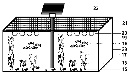 Ecological hand basket for sewage purification