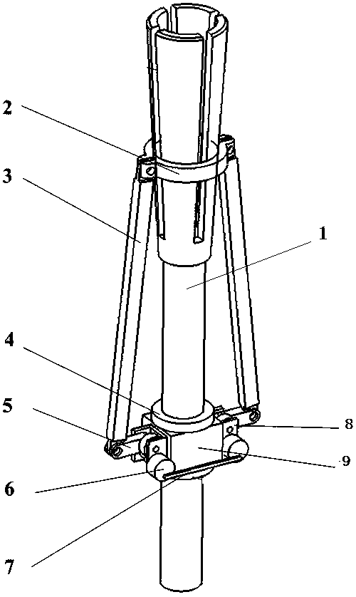 An auxiliary installation device for an automobile wheel speed sensor