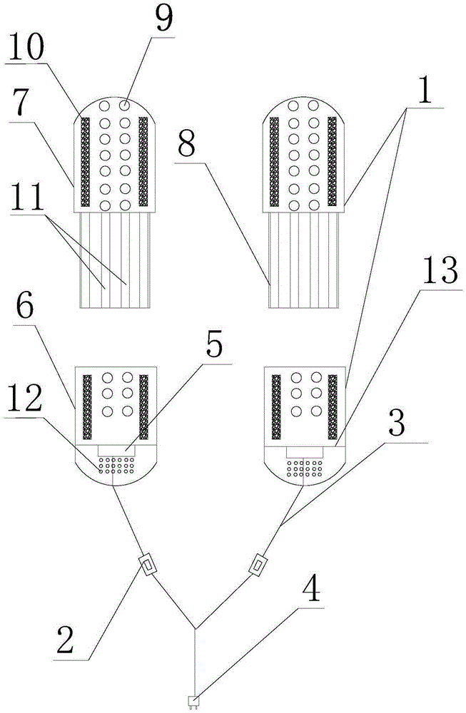 Telescopic shoe drying device