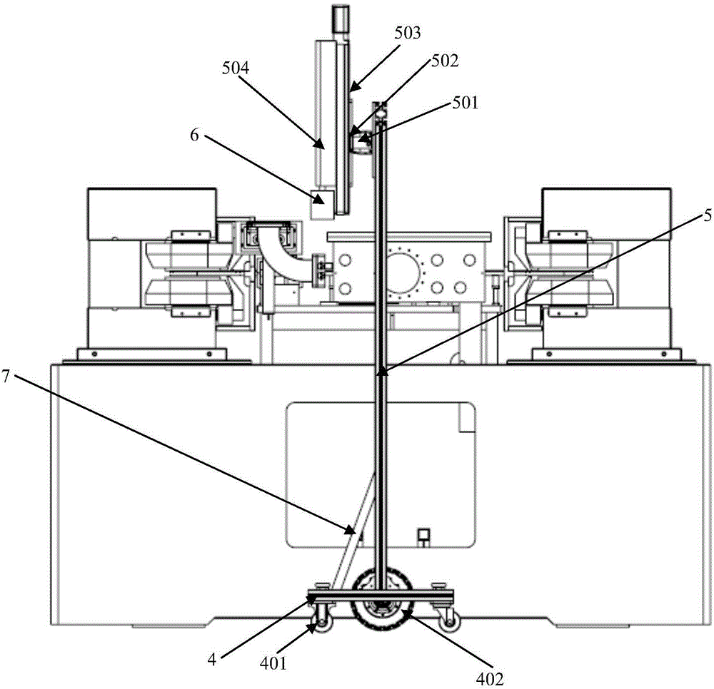 Detection device and detection system for medical accelerator