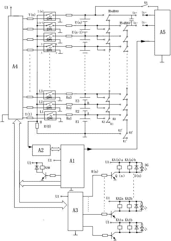 Guasi-static equalizing charge system and method for serially connected lithium battery pack