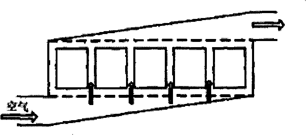 Heat radiation system of nickel-hydrogen battery set for hybrid power vehicle