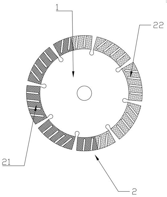 A kind of diamond saw blade and preparation method thereof