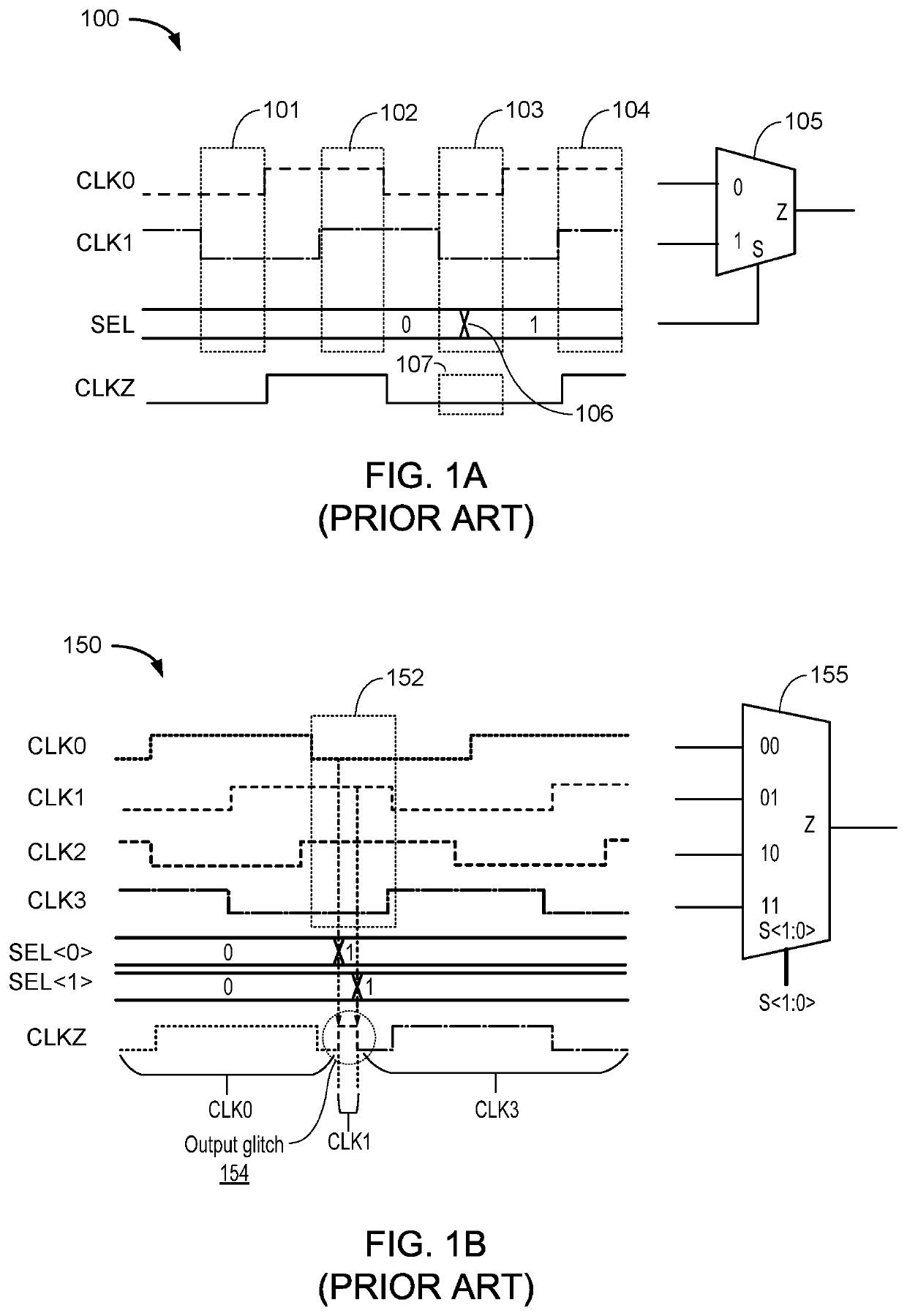 Apparatuses and methods for avoiding glitches when switching clock sources