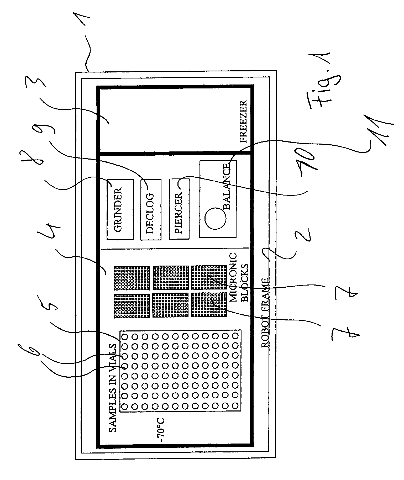 System and method for producing weighed portions of powder from at least one biological material at cryotemperatures