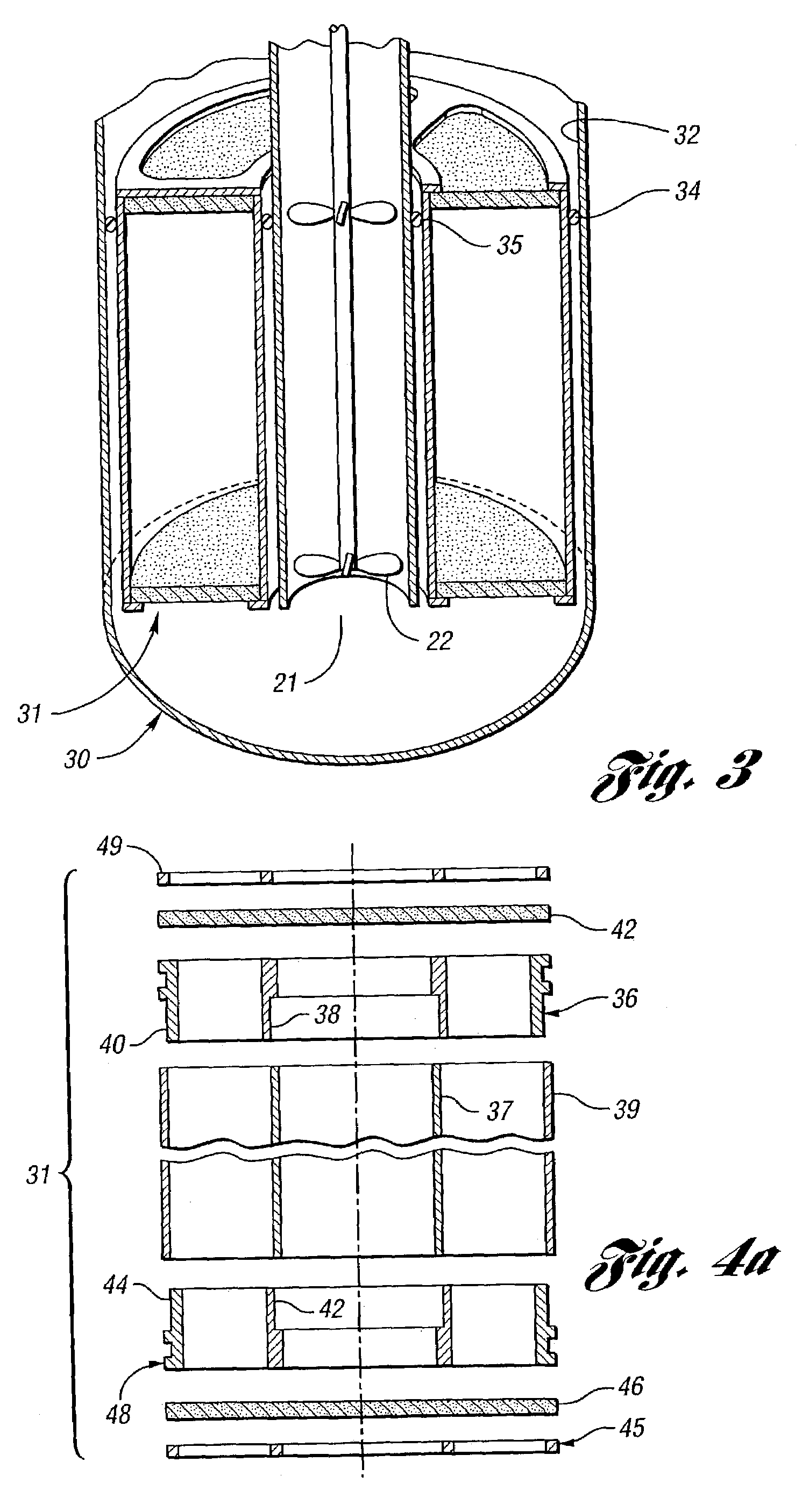 Multiphase reactor design incorporating filtration system for fixed--bed catalyst