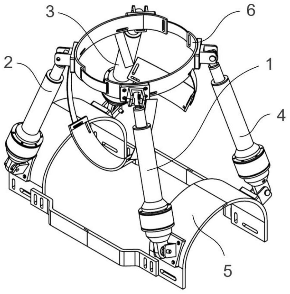 Four-branch-chain parallel mechanism neck rehabilitation training robot and force control method thereof