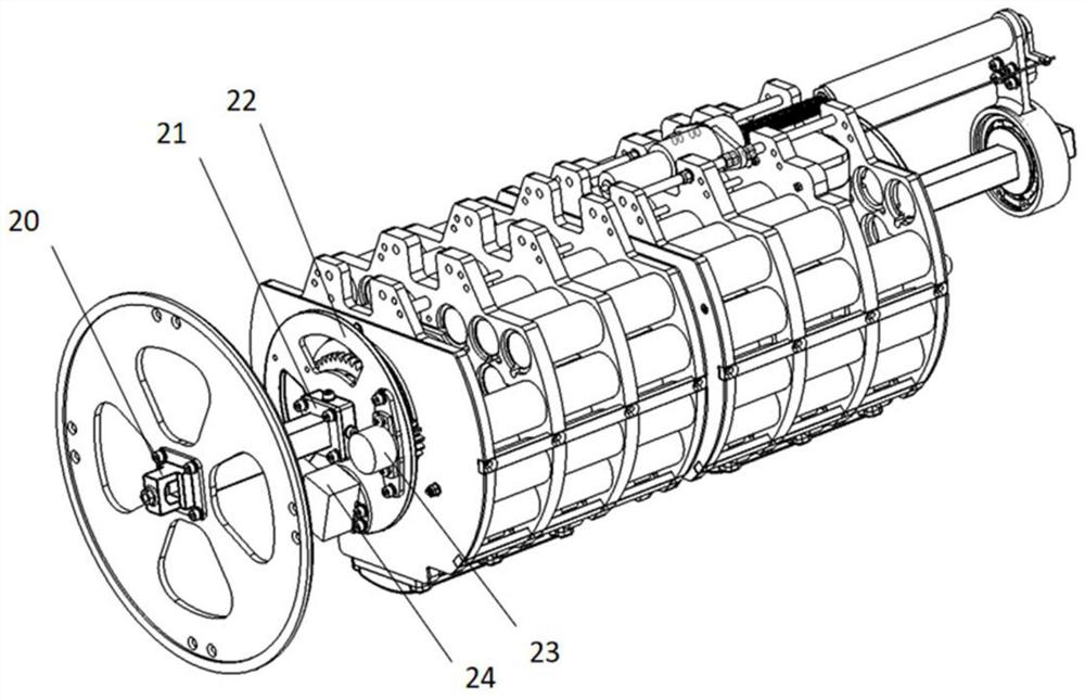 An underwater glider attitude adjustment mechanism with full-angle pitch angle adjustment