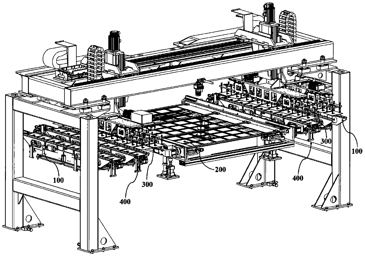 Silicon wafer feeding and discharging transmission system