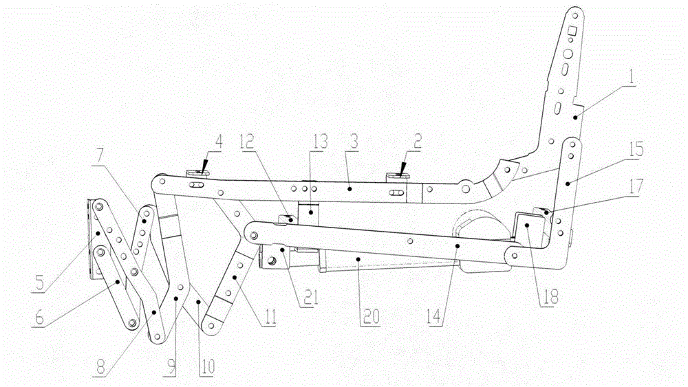 Automatic sofa stretching device