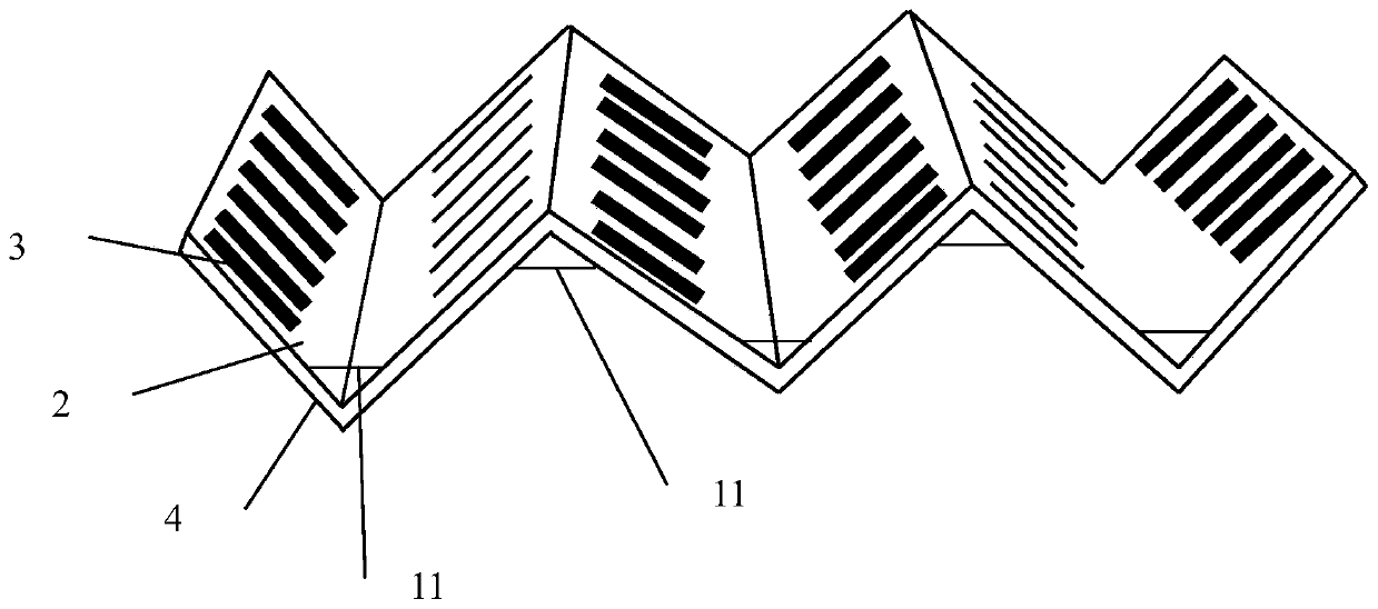 Assembled angle-adjustable folded-plate-shaped photovoltaic module and photovoltaic system thereof