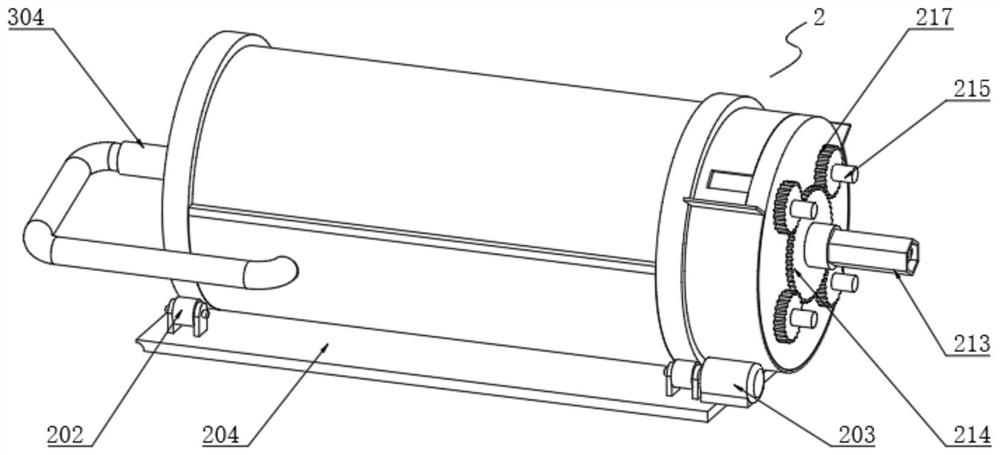 Environment-friendly automatic intelligent treatment device for drying graphite by using clean energy