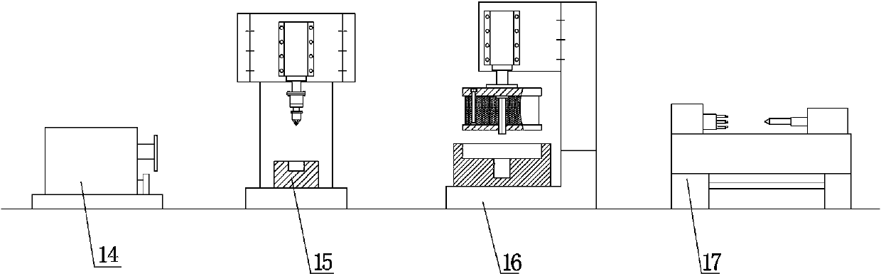 Production line and processing technology of a cold-worked screw plug