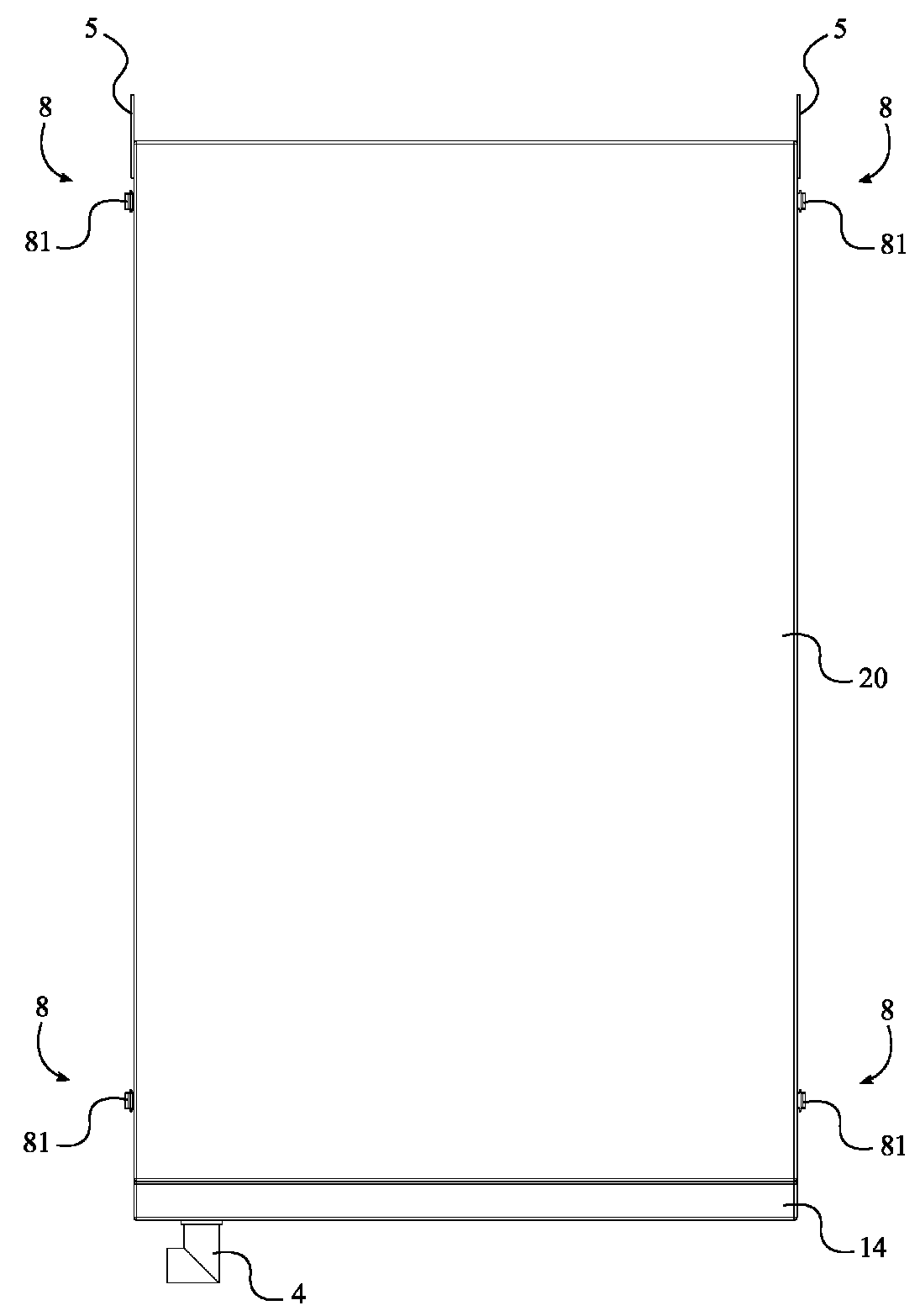 Vertical aeroponic plant growing enclosure with support structure