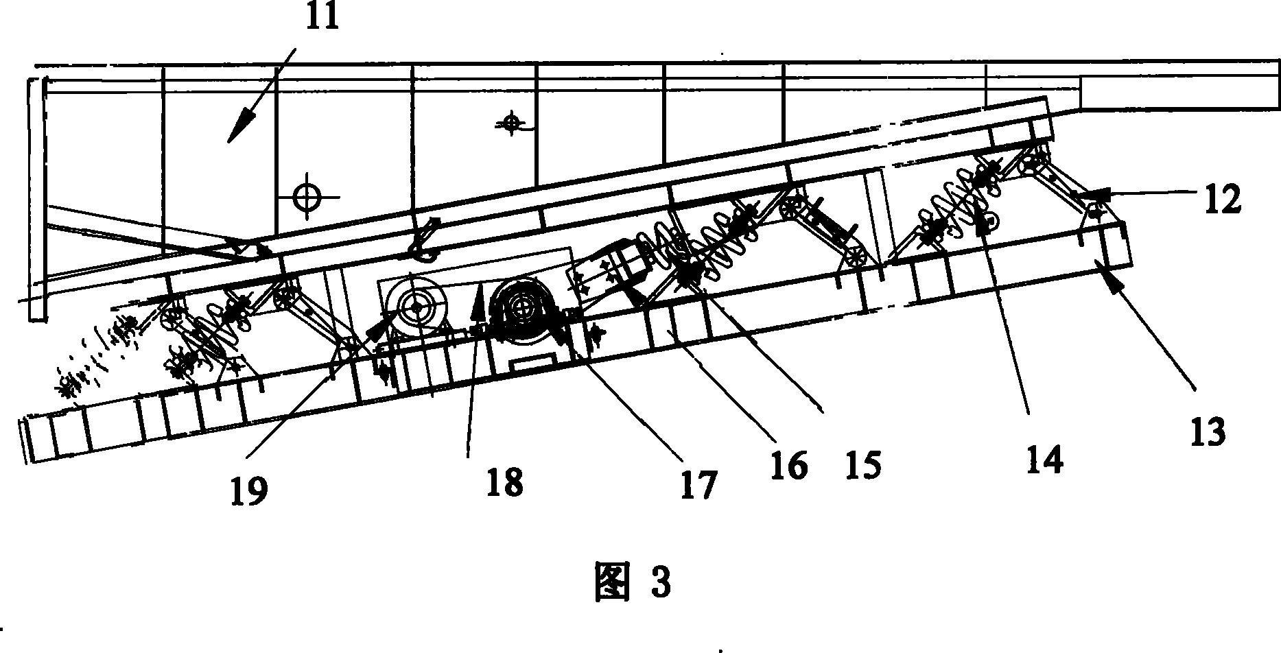 Oscillating conveyer for cupola deslagging and deslagging method thereof