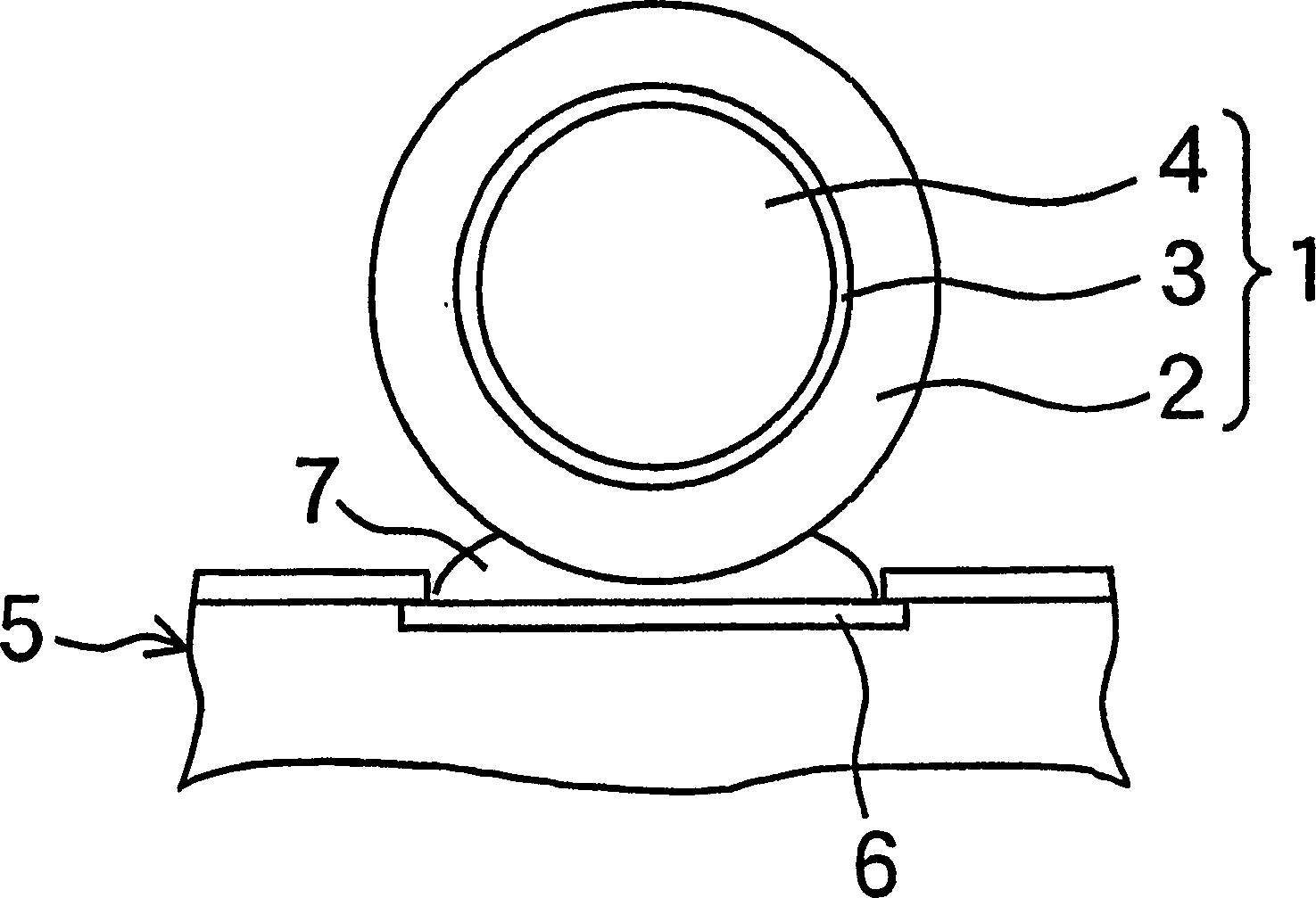 Conductive ball, method of forming electrode of electronic part, electronic part and electronic equipment