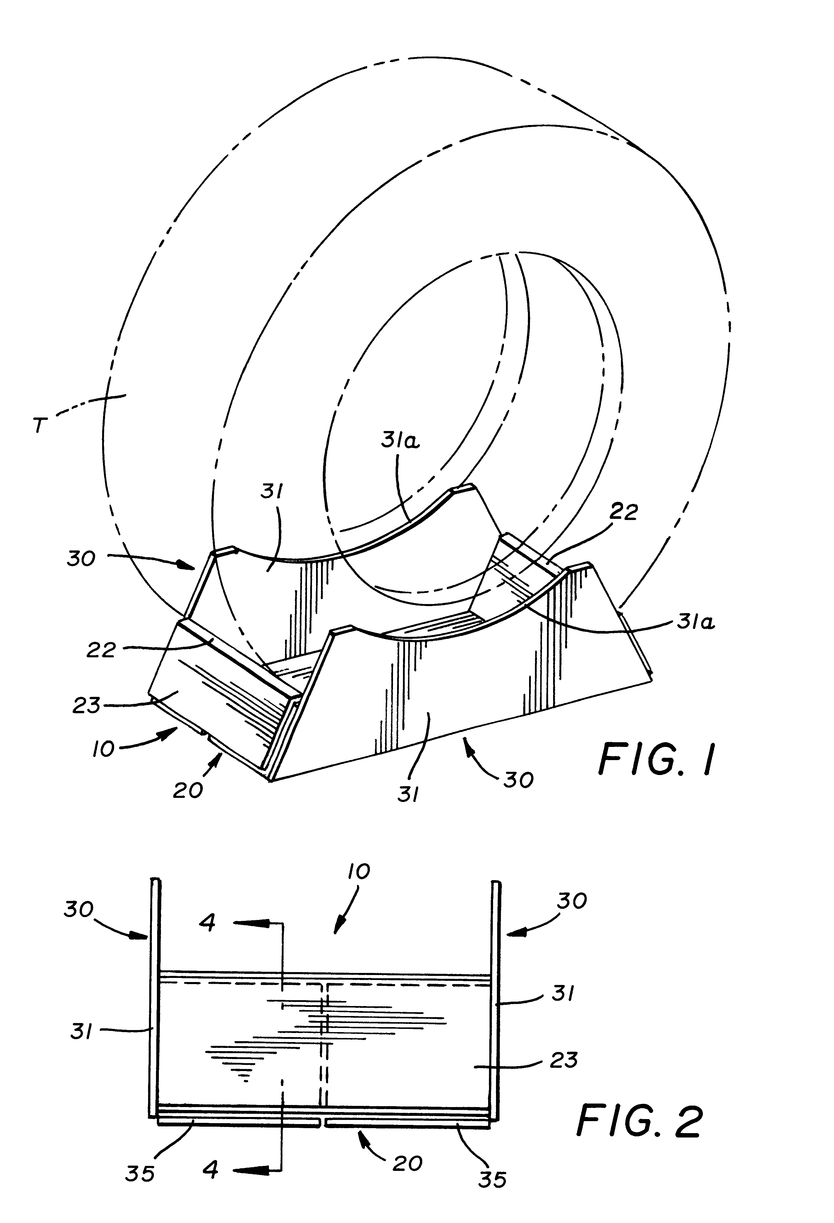 Adjustable tire stand