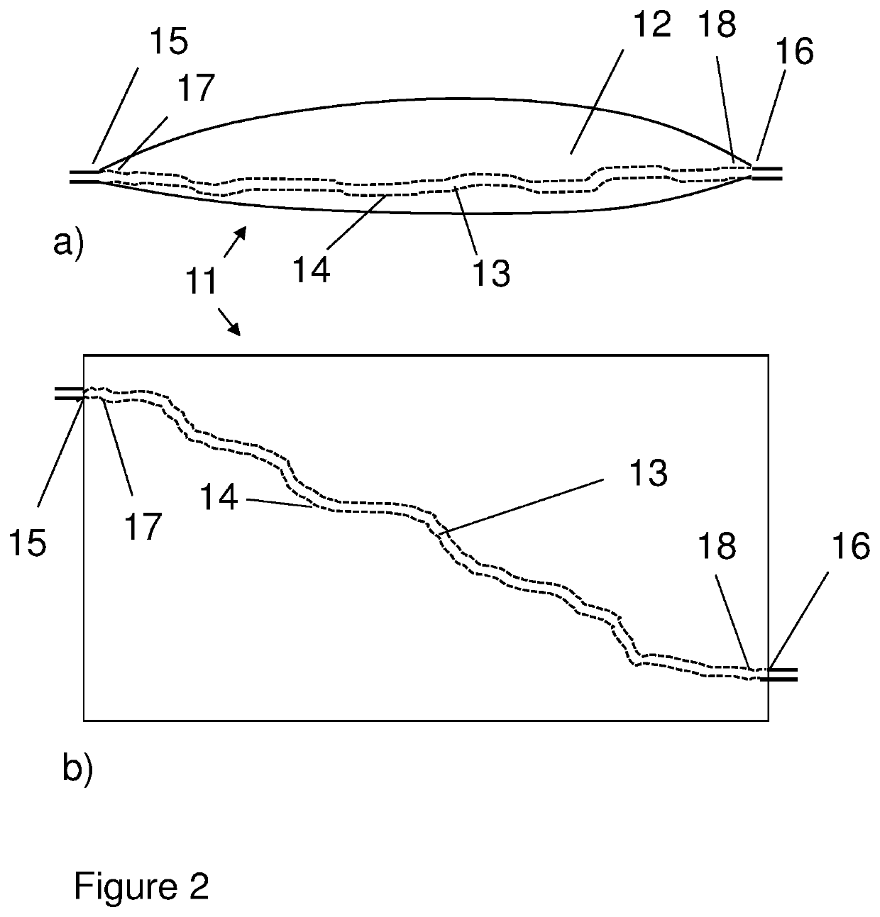 Cell culture bag with internal dialysis membrane