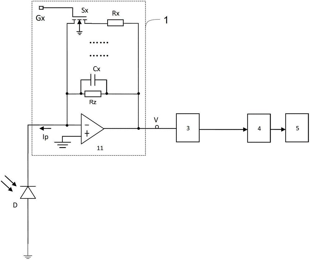 A photoelectric detection circuit