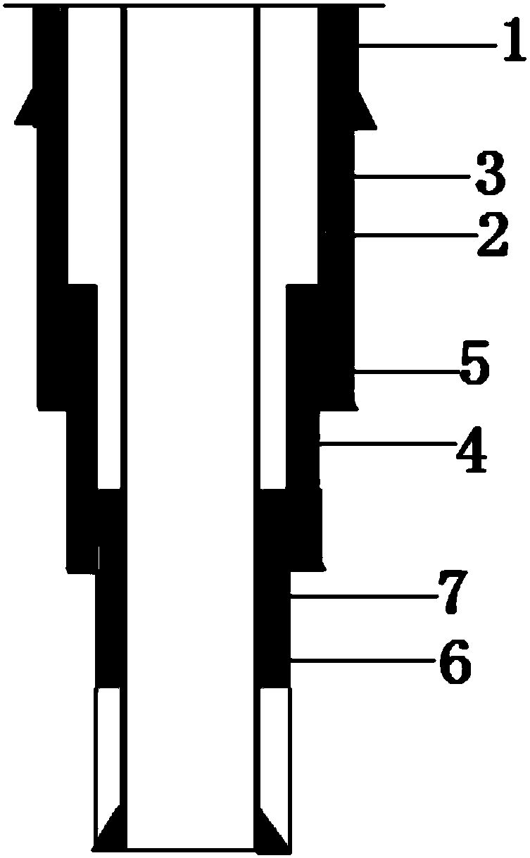 Design method of third-time-drilling well bore structure of narrow pressure window well in deep water