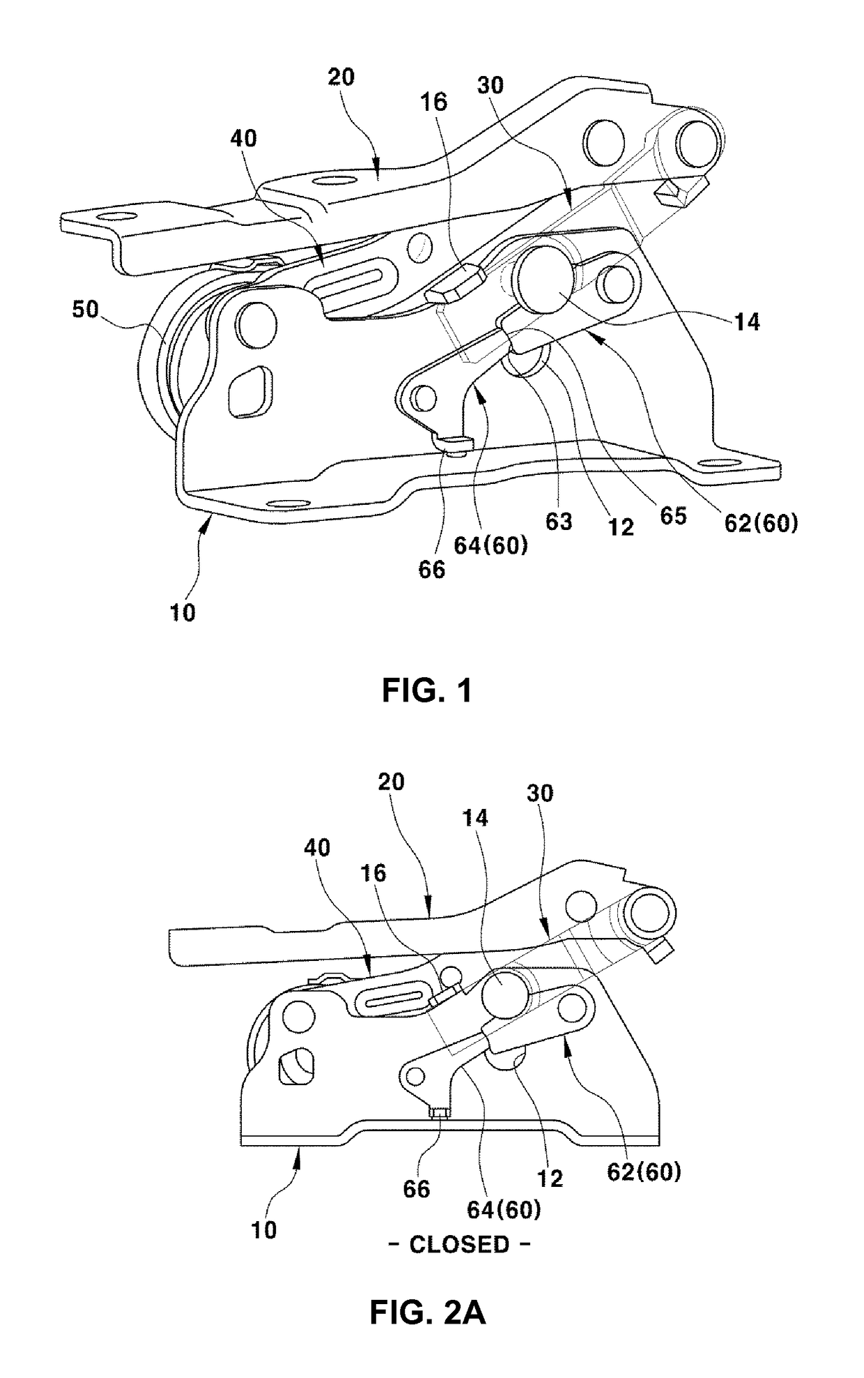 Passive hood hinge for vehicle