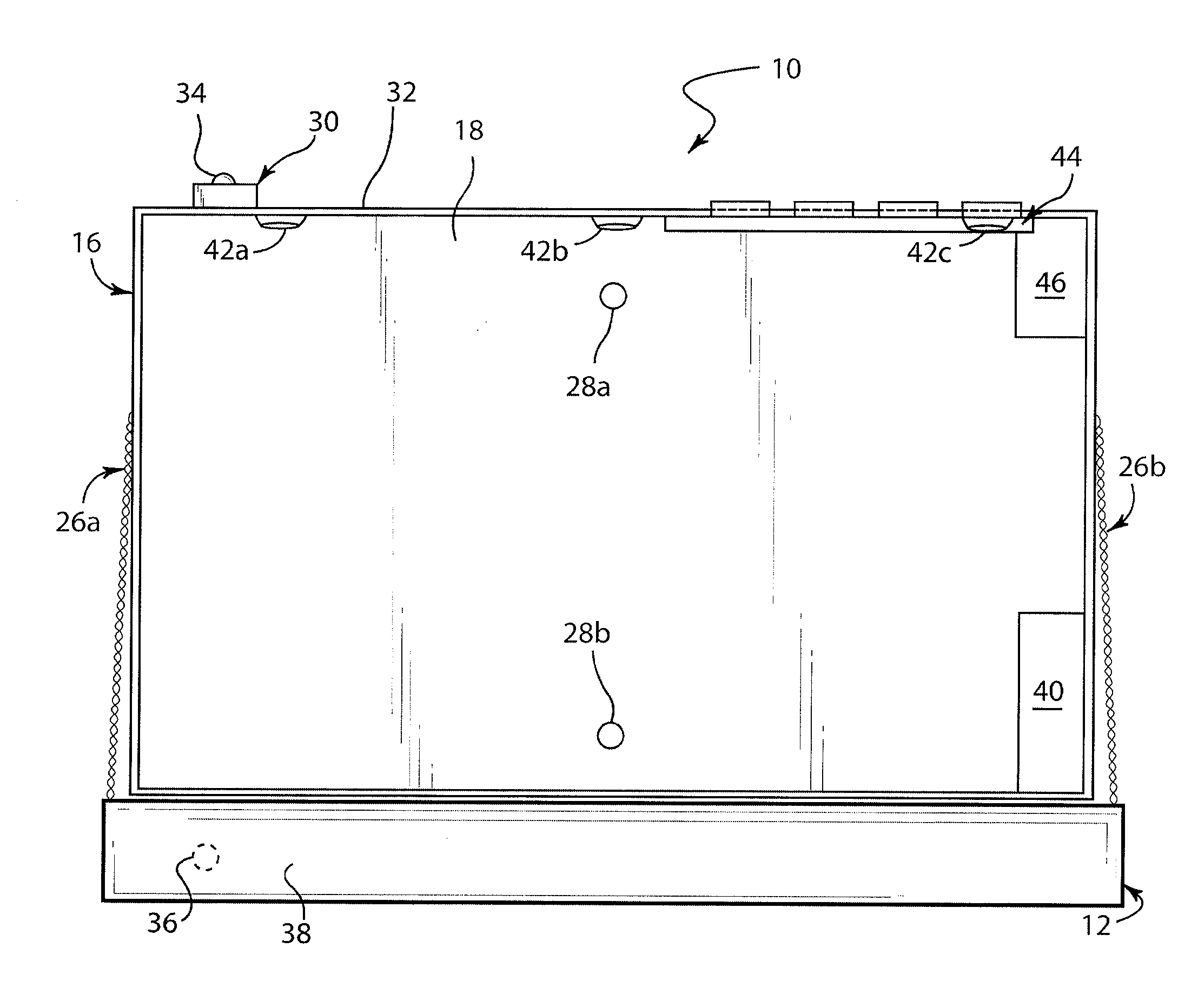 Concealed, wall-mounted locking cabinet