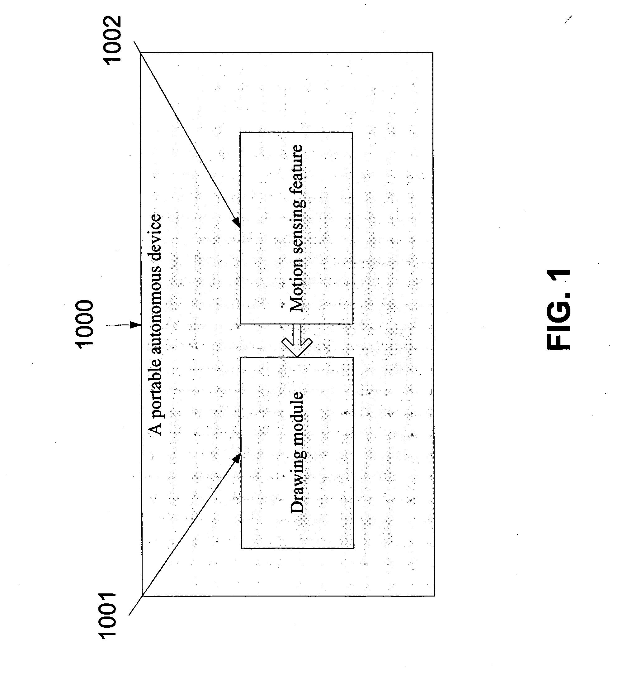 Autonomous handheld device having a drawing tool