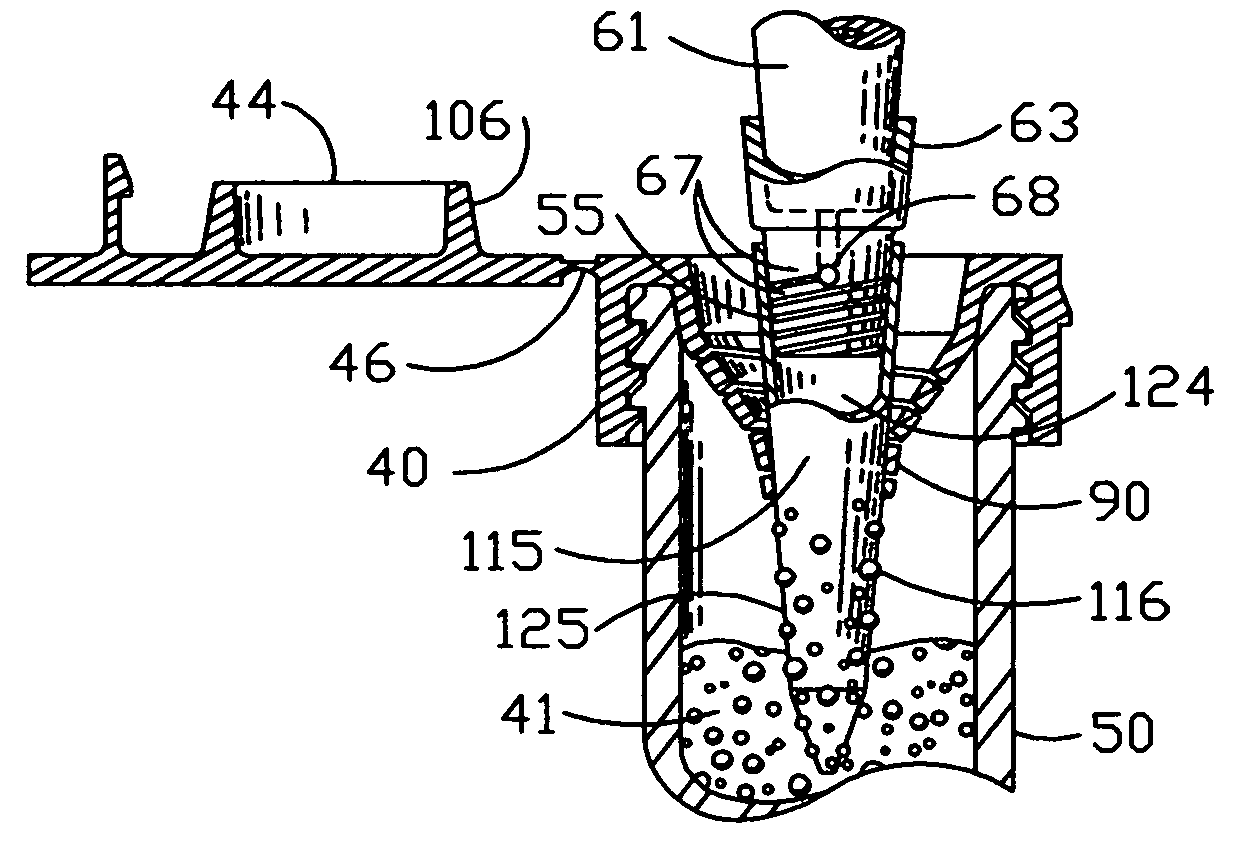 Closure device for containers