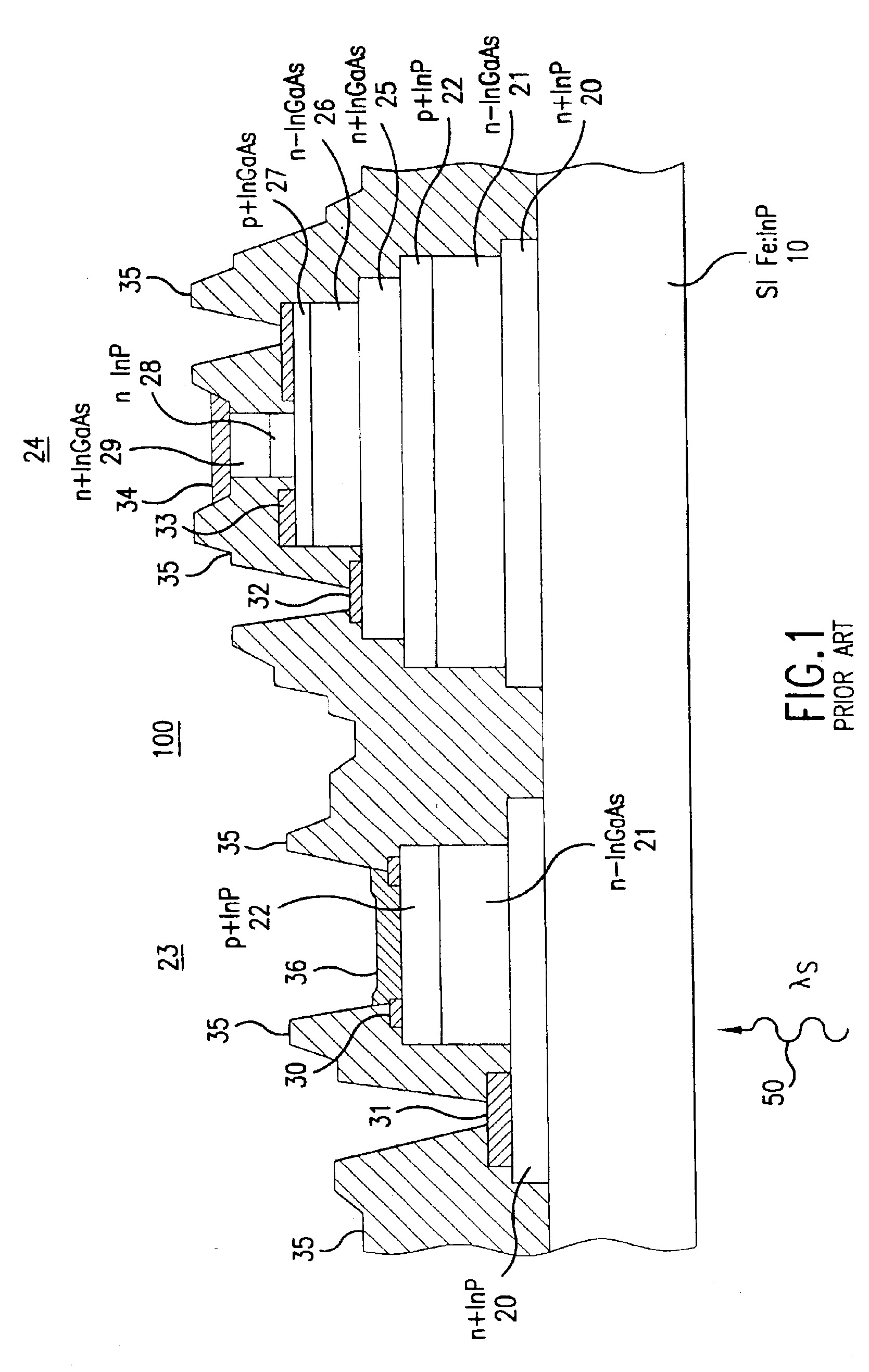 Metamorphic long wavelength high-speed photodiode