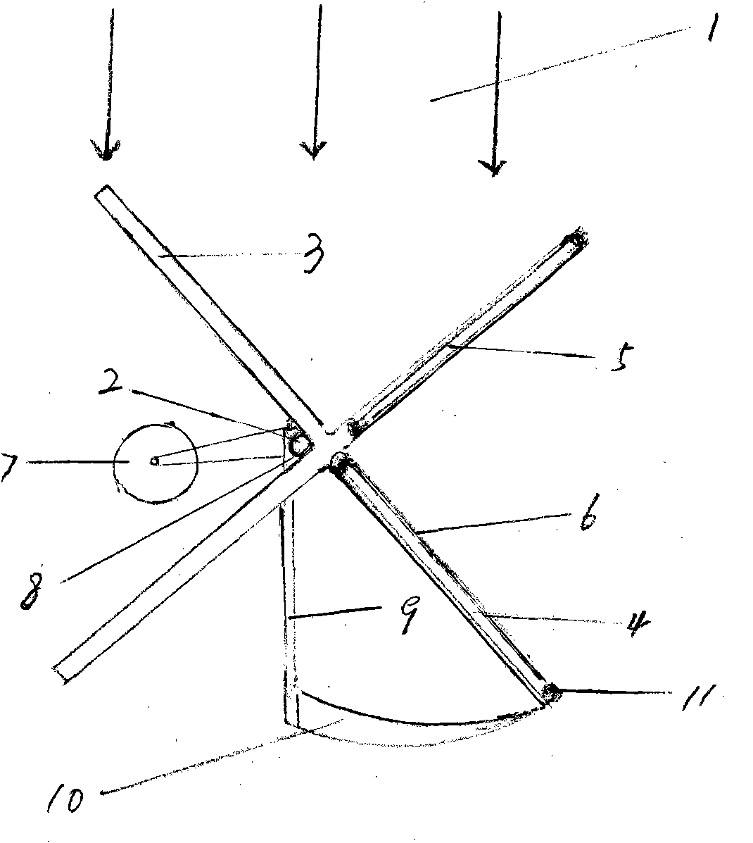 Sliding door type vertical-axis wind driven generator