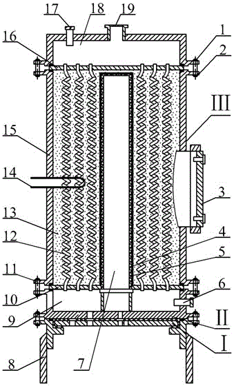 Gas-solid phase continuous reaction device with heat transfer enhancing function