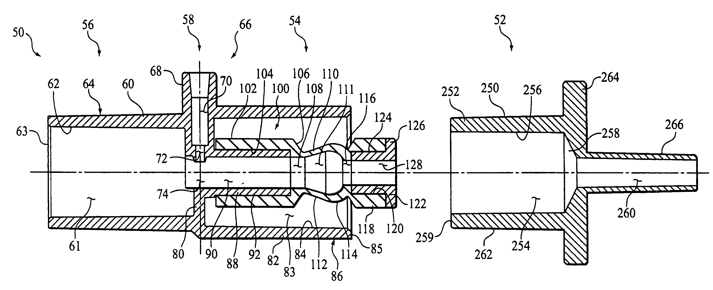 Low deadspace airway adapter