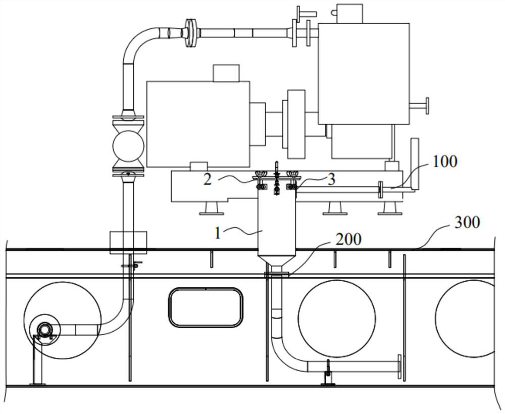 High-pressure air discharge anti-splashing device