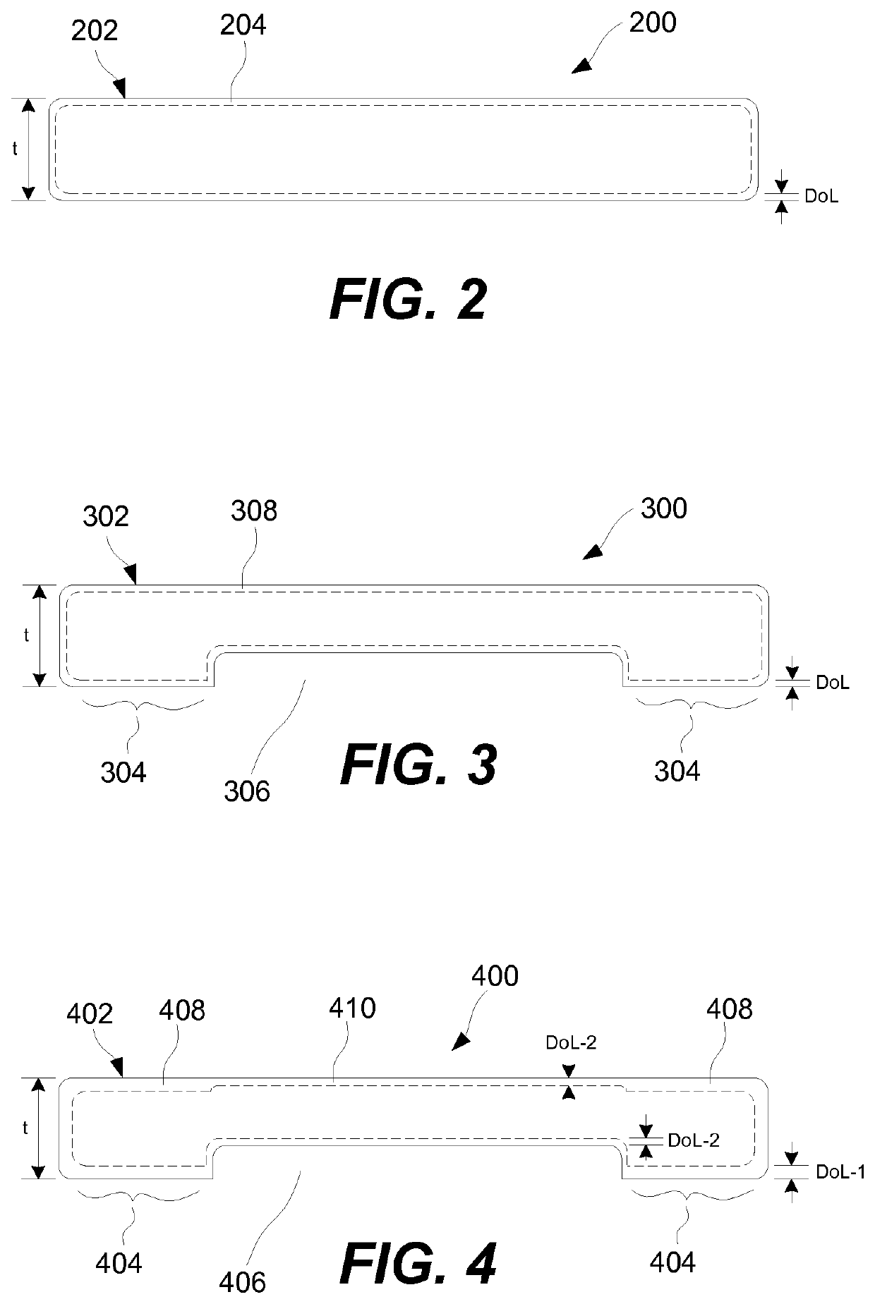 Strengthening variable thickness glass