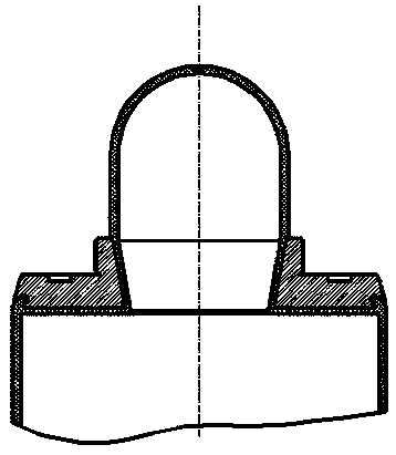 Forming method for end enclosure structure and lining of IV-type cylinder