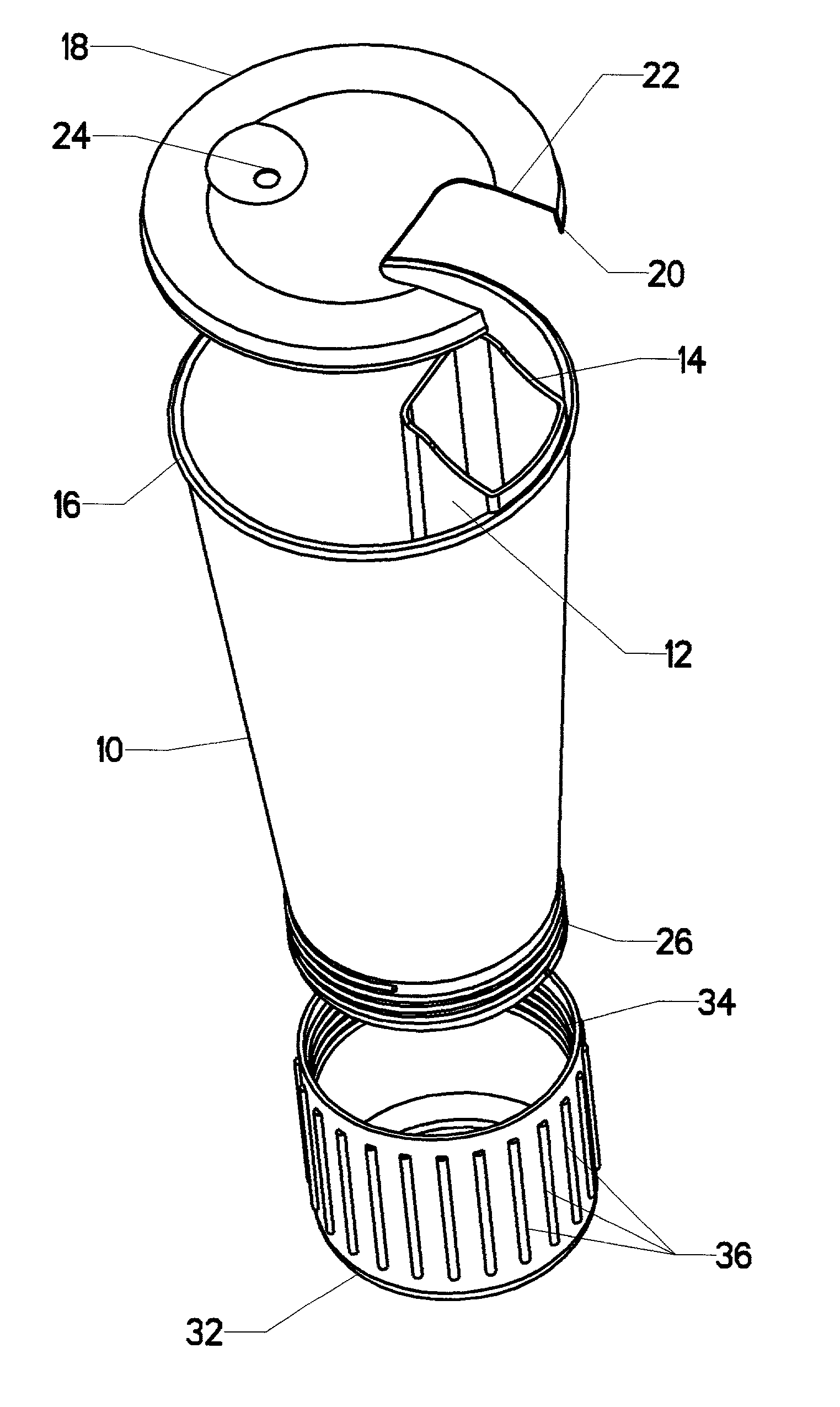 Tobacco dipping cup with saliva reservoir