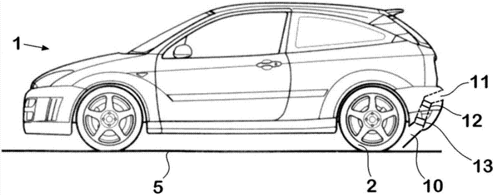 Motor vehicle with dust collector