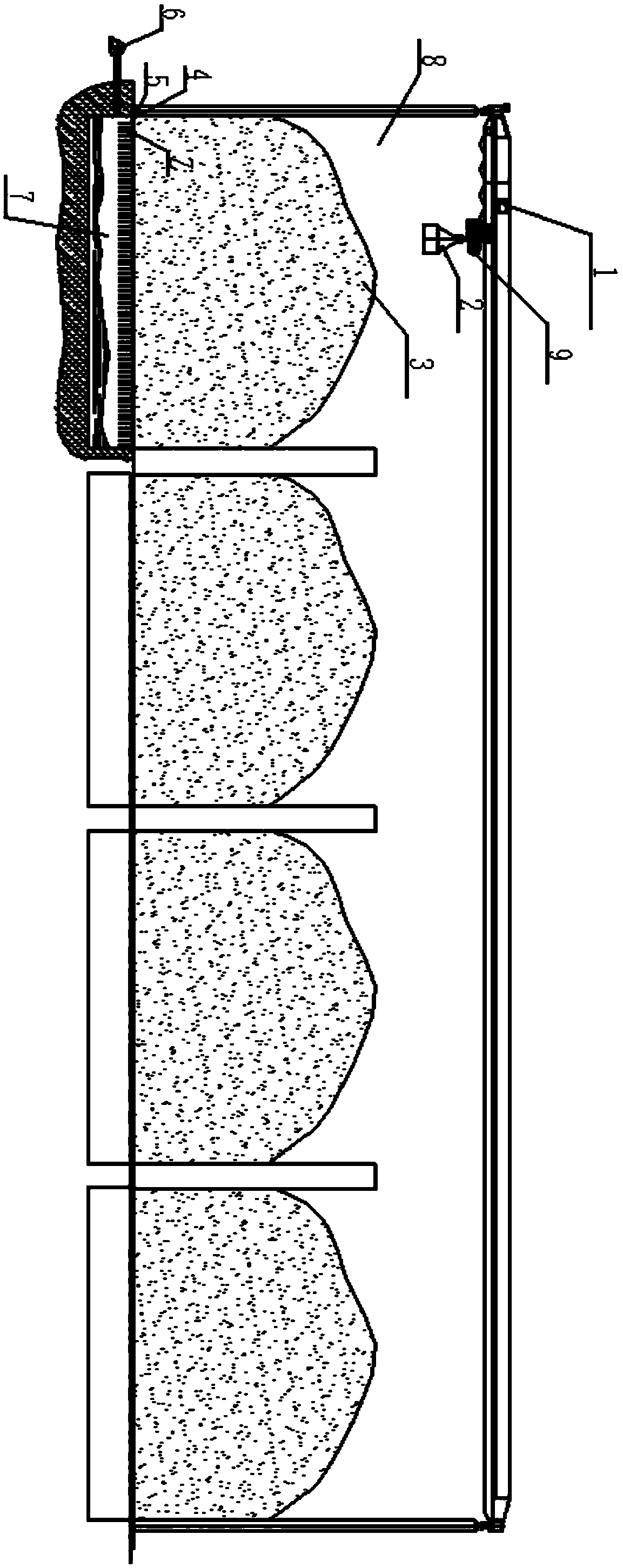 Homogenization and filtration equipment for chemical gypsum and homogenization and filtration method