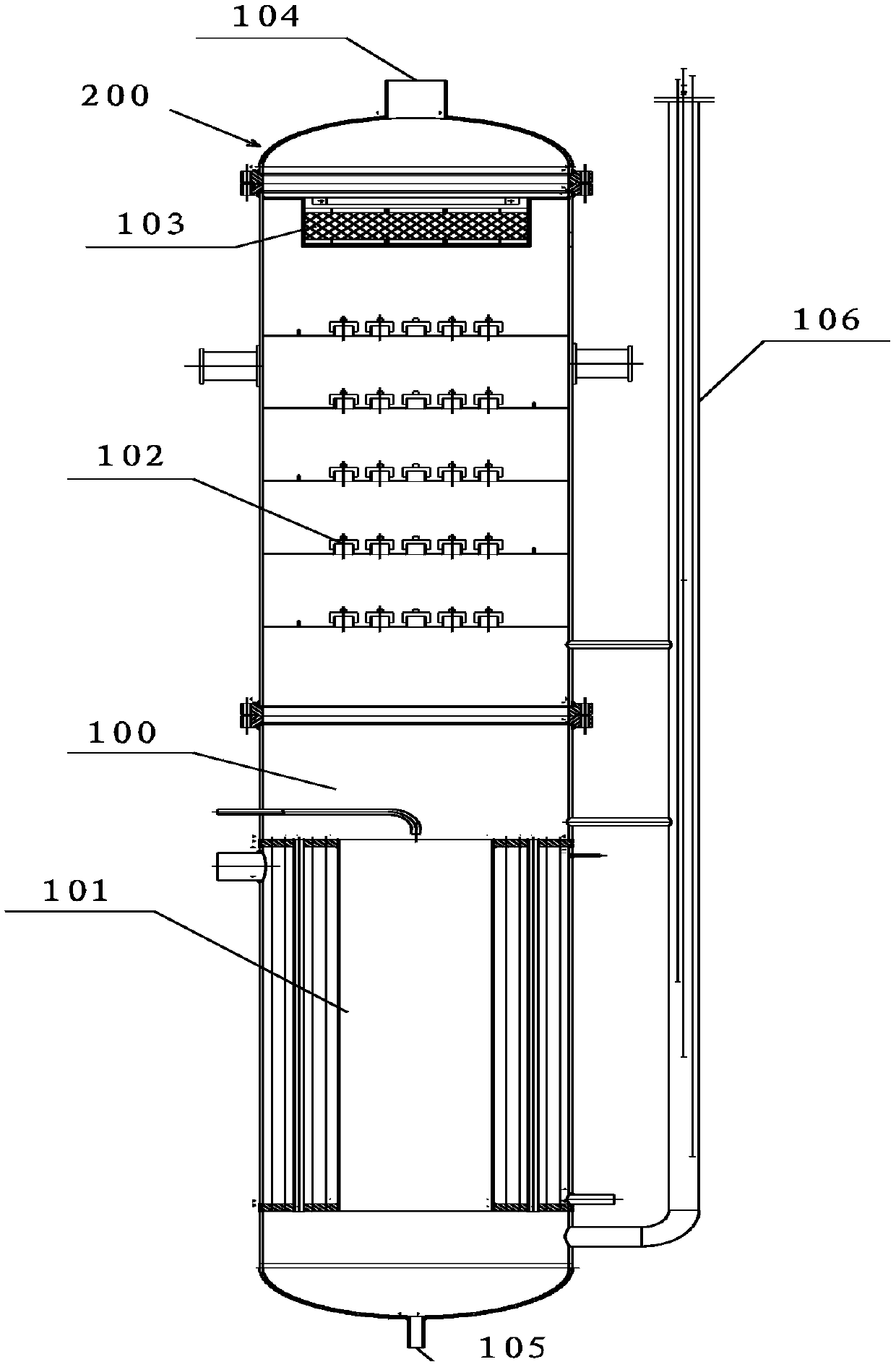 Waste liquid evaporator multi-parameter measuring device and measuring method