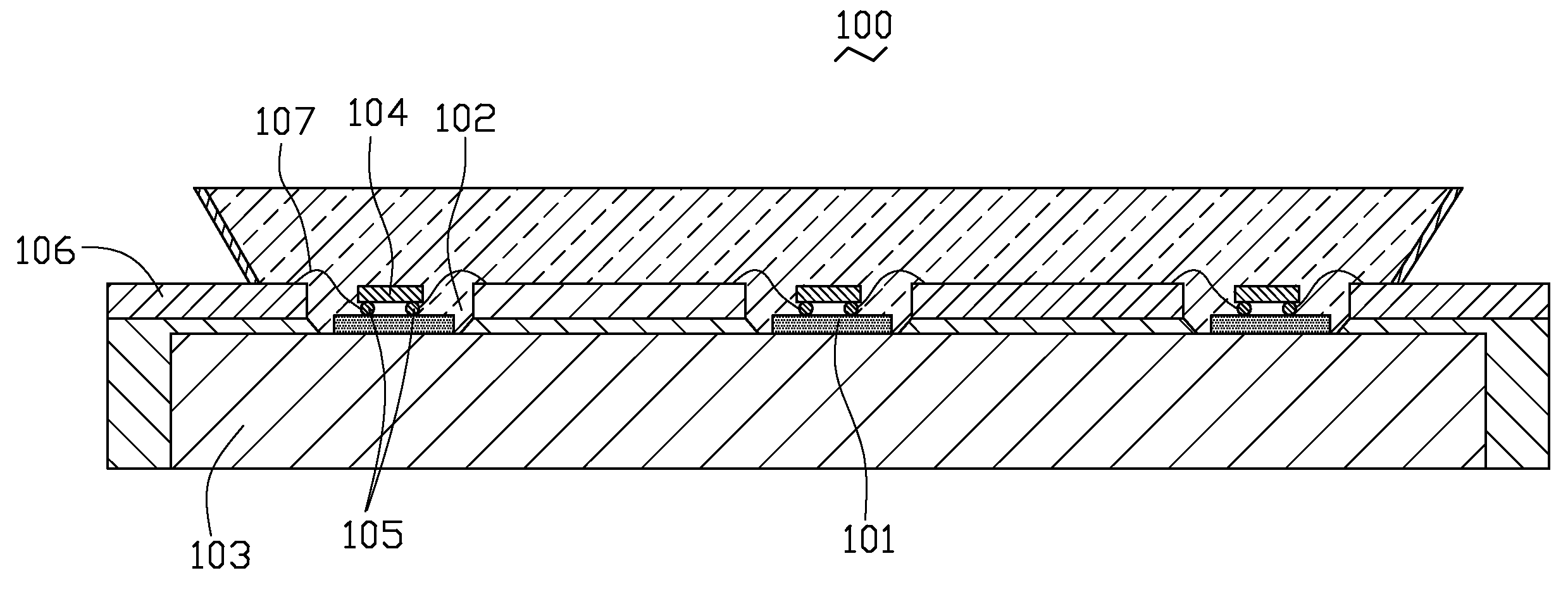 LED package and light source device using same