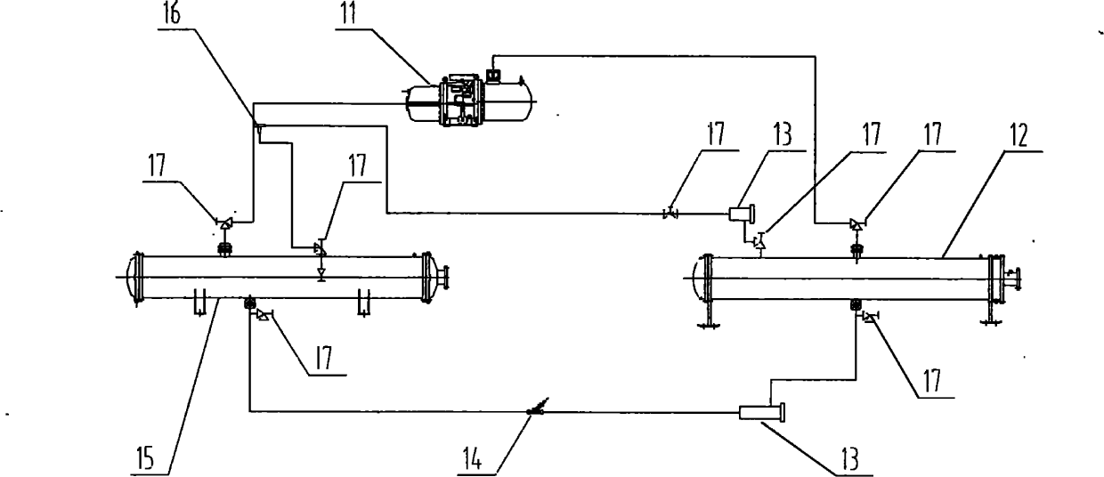 Flooded water-source heat pump unit with refrigerant side cold and heat reversion