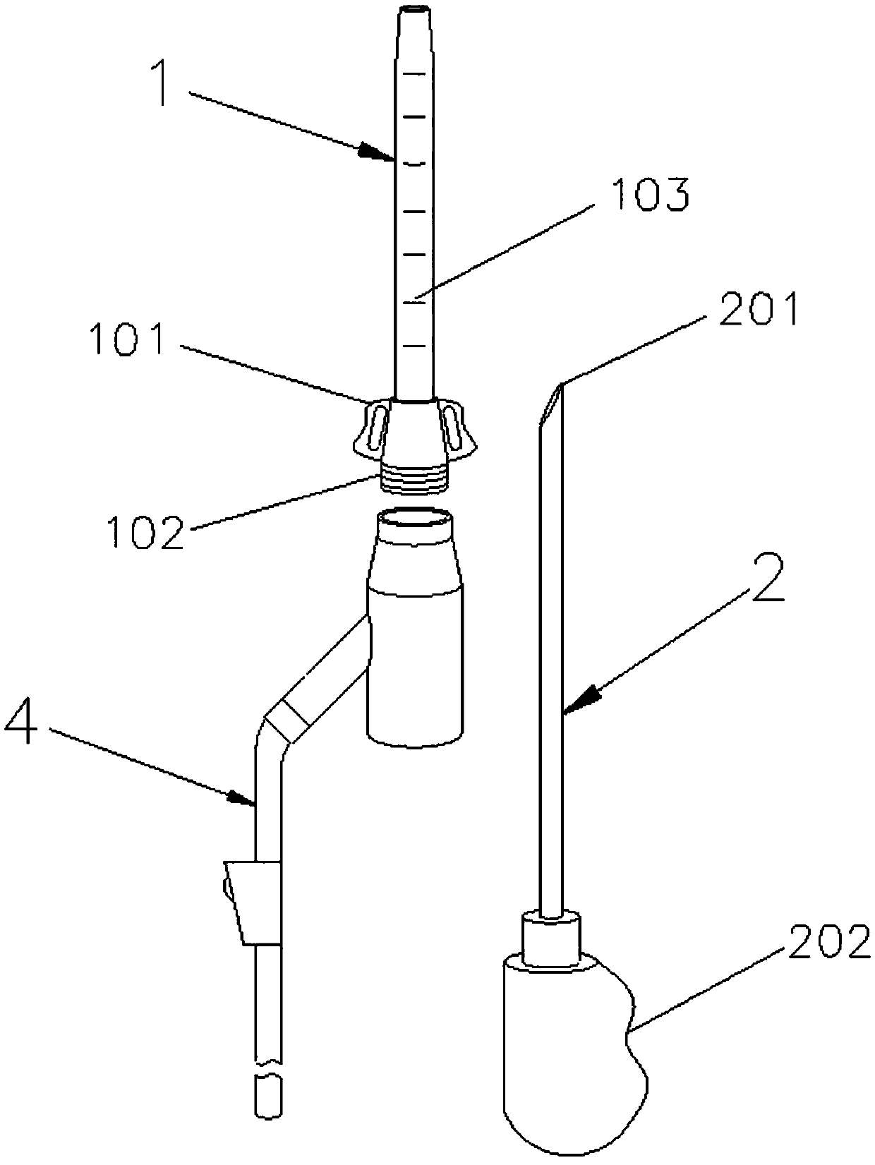 Hemodialysis (HD) internal fistula buttonhole puncture remaining needle device