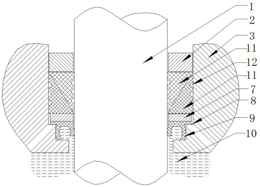 Combined valve rod sealing structure